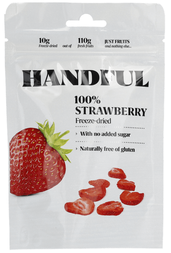 Foto van 100% strawberry op witte achtergrond