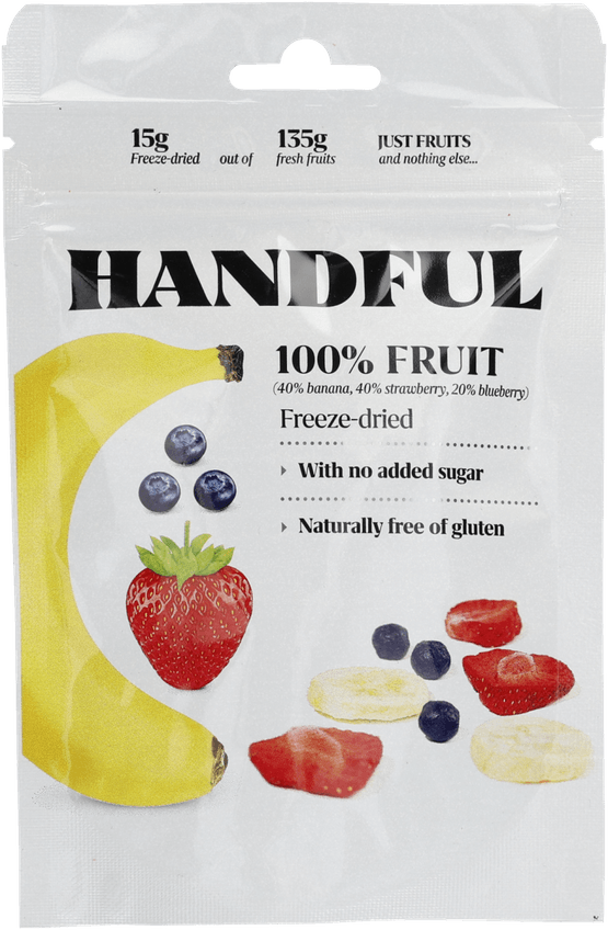 Foto van 100% fruit op witte achtergrond