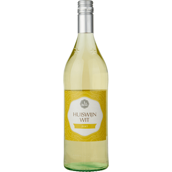 Foto van 1 de Beste Huiswijn wit zoet op witte achtergrond