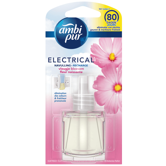 Foto van Ambi Pur Electrical navulling bloesem op witte achtergrond