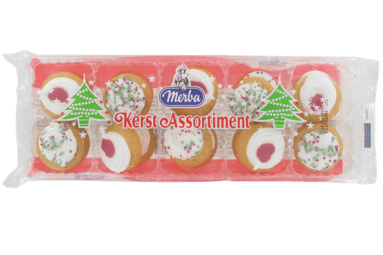 Foto van Merba Kerstassortiment op witte achtergrond