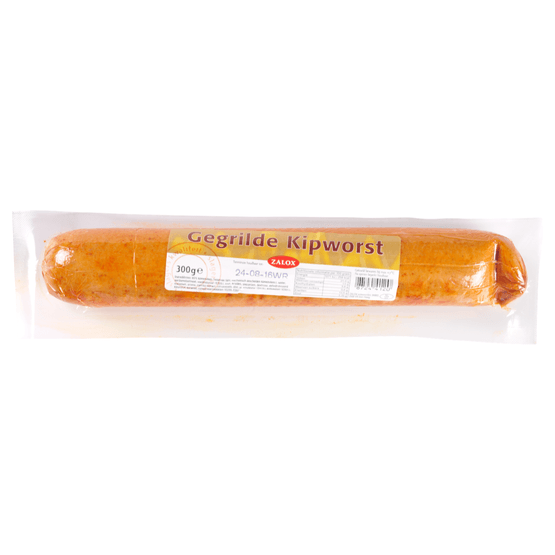 Foto van Zalox Gegrilde kipworst op witte achtergrond