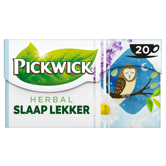 Foto van Pickwick Slaap Lekker kruiden thee op witte achtergrond