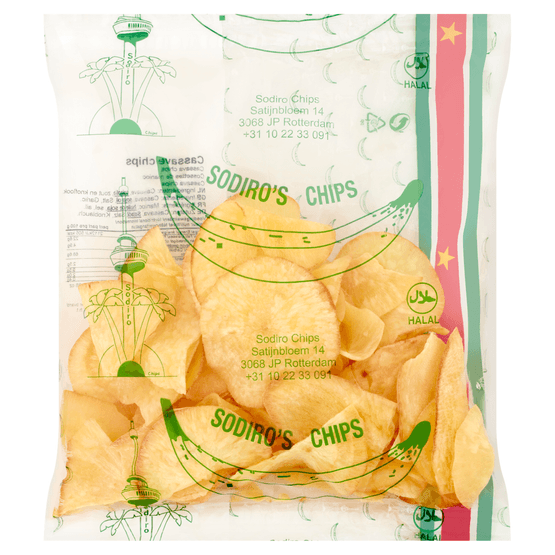Foto van Sodiro Chips cassave op witte achtergrond