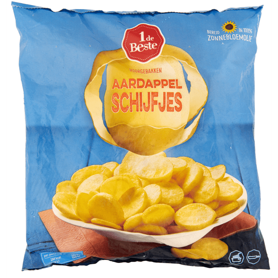 Foto van 1 de Beste Aardappelschijfjes op witte achtergrond