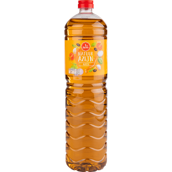 Foto van 1 de Beste Natuurazijn geel op witte achtergrond