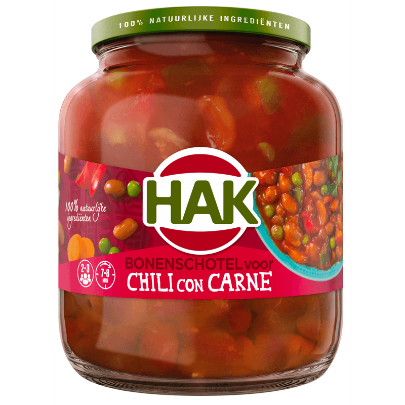 Hak Bonenschotel Chili con carne