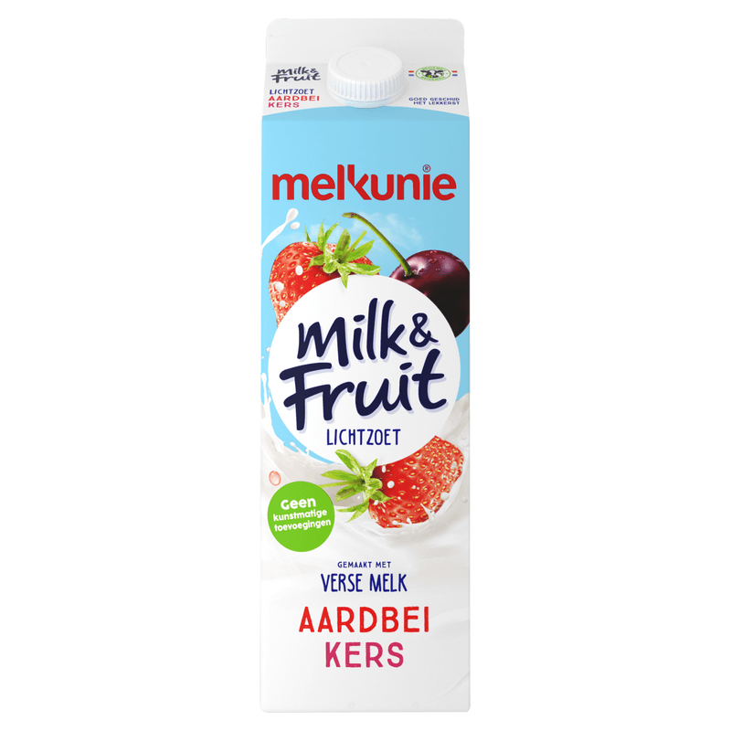 Melkunie Milk & fruit lichtzoet aardbei-kers