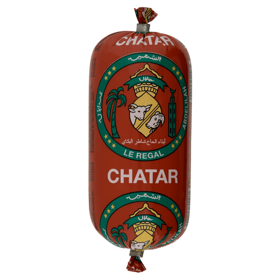 Foto van Chatar Worst rund-gevogelte op witte achtergrond