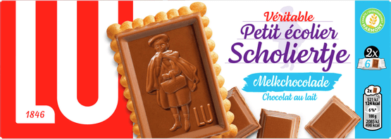 Foto van Lu Scholiertje melk op witte achtergrond