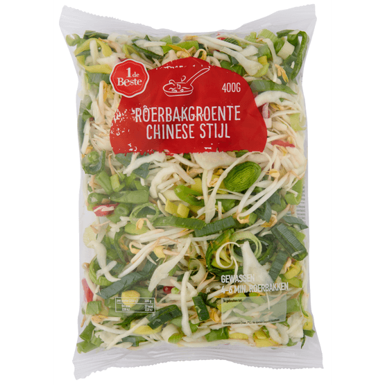 Foto van 1 de Beste Roerbakgroente Chinese stijl op witte achtergrond