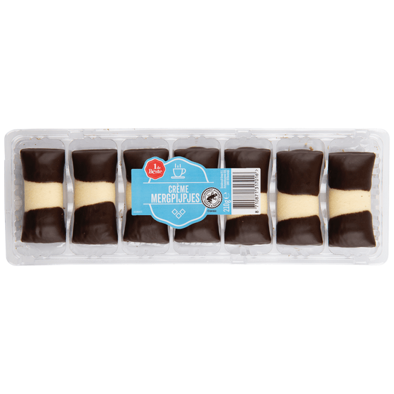 Foto van 1 de Beste Mergpijpjes creme op witte achtergrond