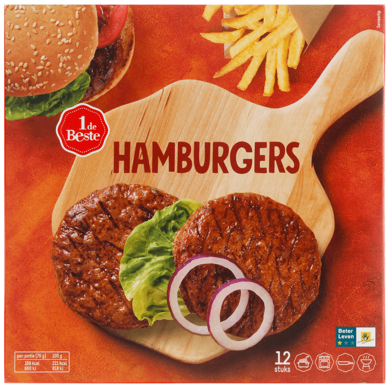 1 De Beste Hamburgers 12 stuks
