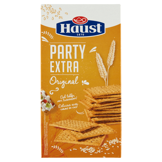 Foto van Haust Party extra toast original op witte achtergrond