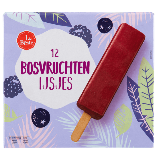 Foto van 1 de Beste Bosvruchtenijsjes 12 st. op witte achtergrond