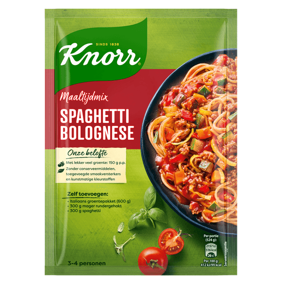 Foto van Knorr Mix voor spaghetti op witte achtergrond