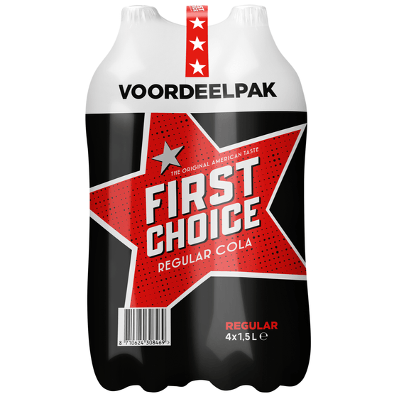Foto van First Choice Cola regular op witte achtergrond