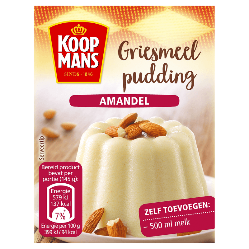 Koopmans Griesmeelpudding amandel