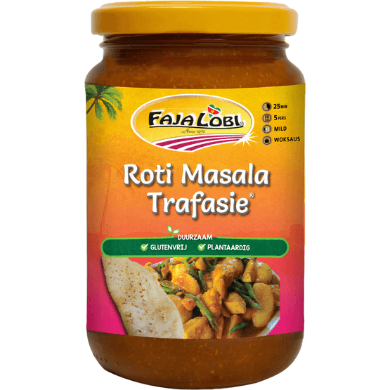 Foto van Faja Lobi Roti masala trafasie op witte achtergrond