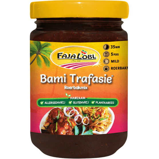 Foto van Faja Lobi Bami trafasie op witte achtergrond