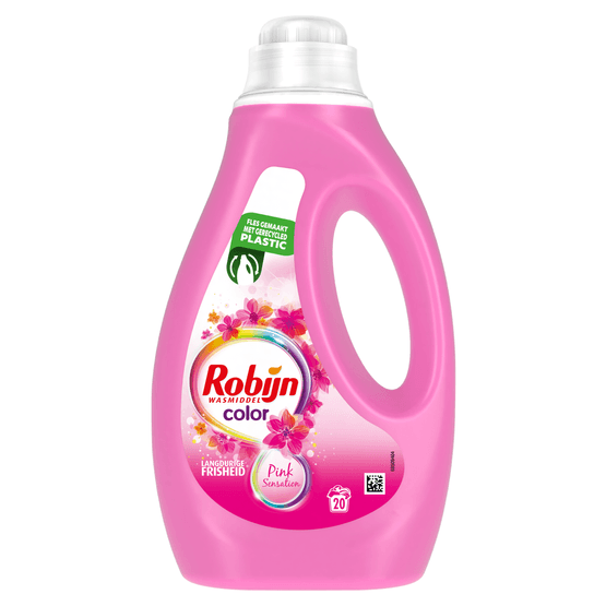 Foto van Robijn Vloeibaar wasmiddel color pink 20 wasbeurten op witte achtergrond