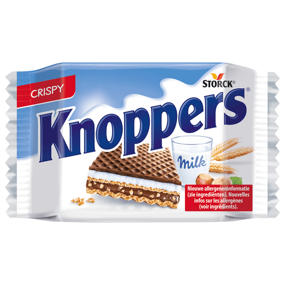 Foto van Knoppers Melk hazelnootwafel 5-pack op witte achtergrond