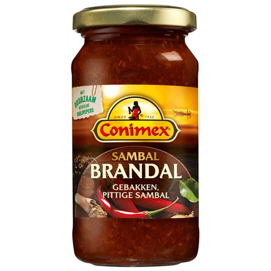 Foto van Conimex Sambal brandal op witte achtergrond