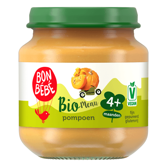 Foto van Bonbébé Biomenu m0414 pompoen 4+ maanden op witte achtergrond