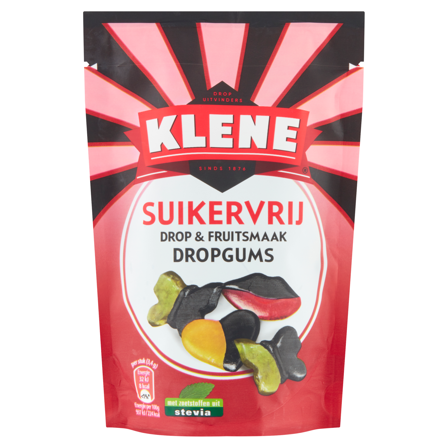 Klene Dropgums Suikervrije Drop Zoet Zak
