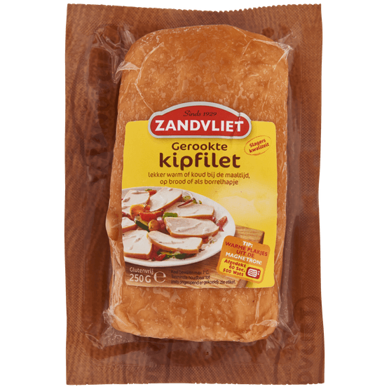 Foto van Zandvliet Kipfilet gerookt op witte achtergrond