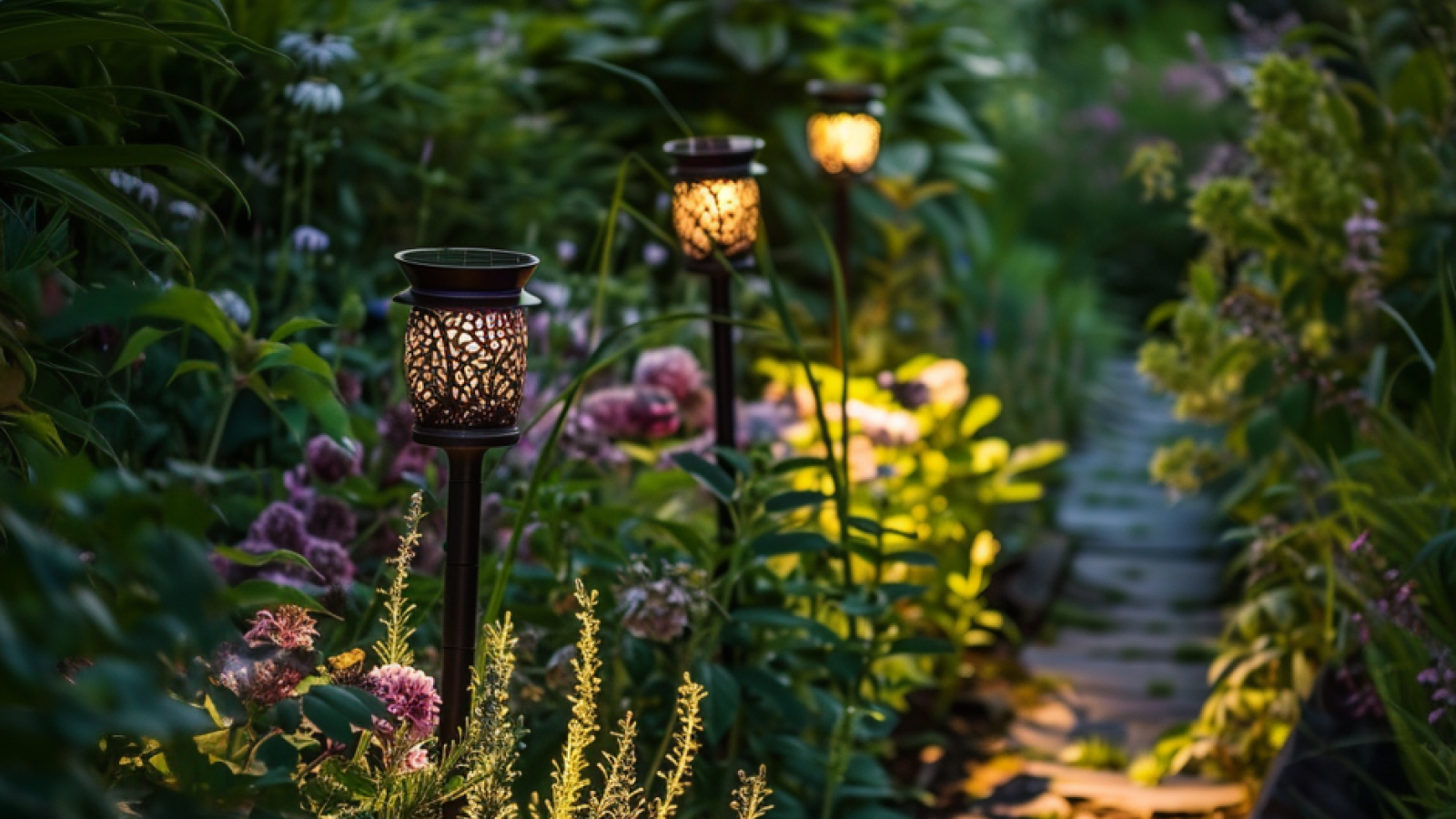 Lampen in de tuin