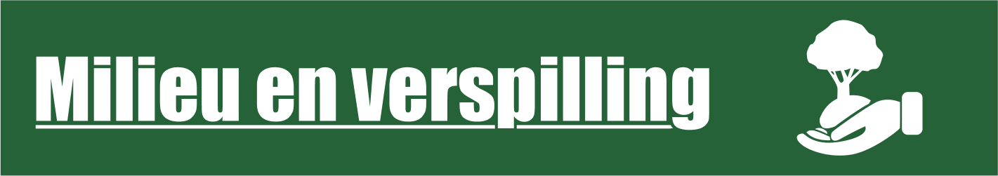 Milieu en verspilling banner
