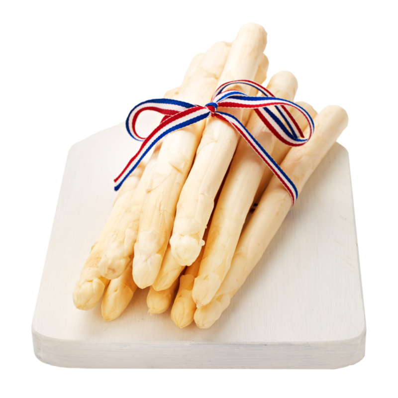 Witte asperges verpakt