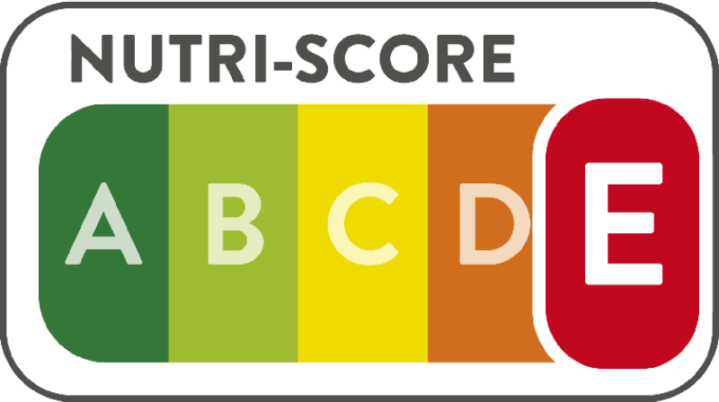 NUTRI-SCORE E = ROOD