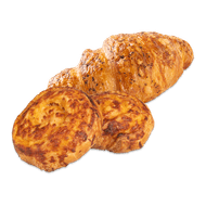 Foto van Ronde kaassuisse of ham-kaas croissant