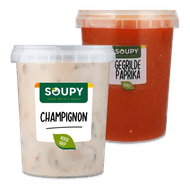 Soupy verse soep Per beker. OP=OP