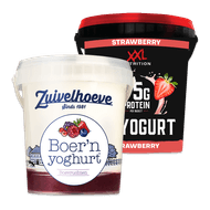 Foto van Zuivelhoeve Boer'n yoghurt of XXL FIT yoghurt