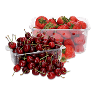 Foto van Kersen of Hollandse aardbeien