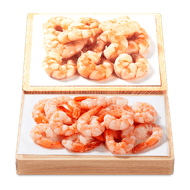 Foto van Grote garnalen met staart of gepelde garnalen