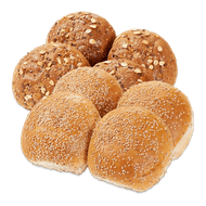Foto van Bakker van der Akker Multikorn meergranen- of hamburgerbollen