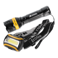 Kodak led zak- of hoofdlamp Foto van Kodak led zak- of hoofdlamp
