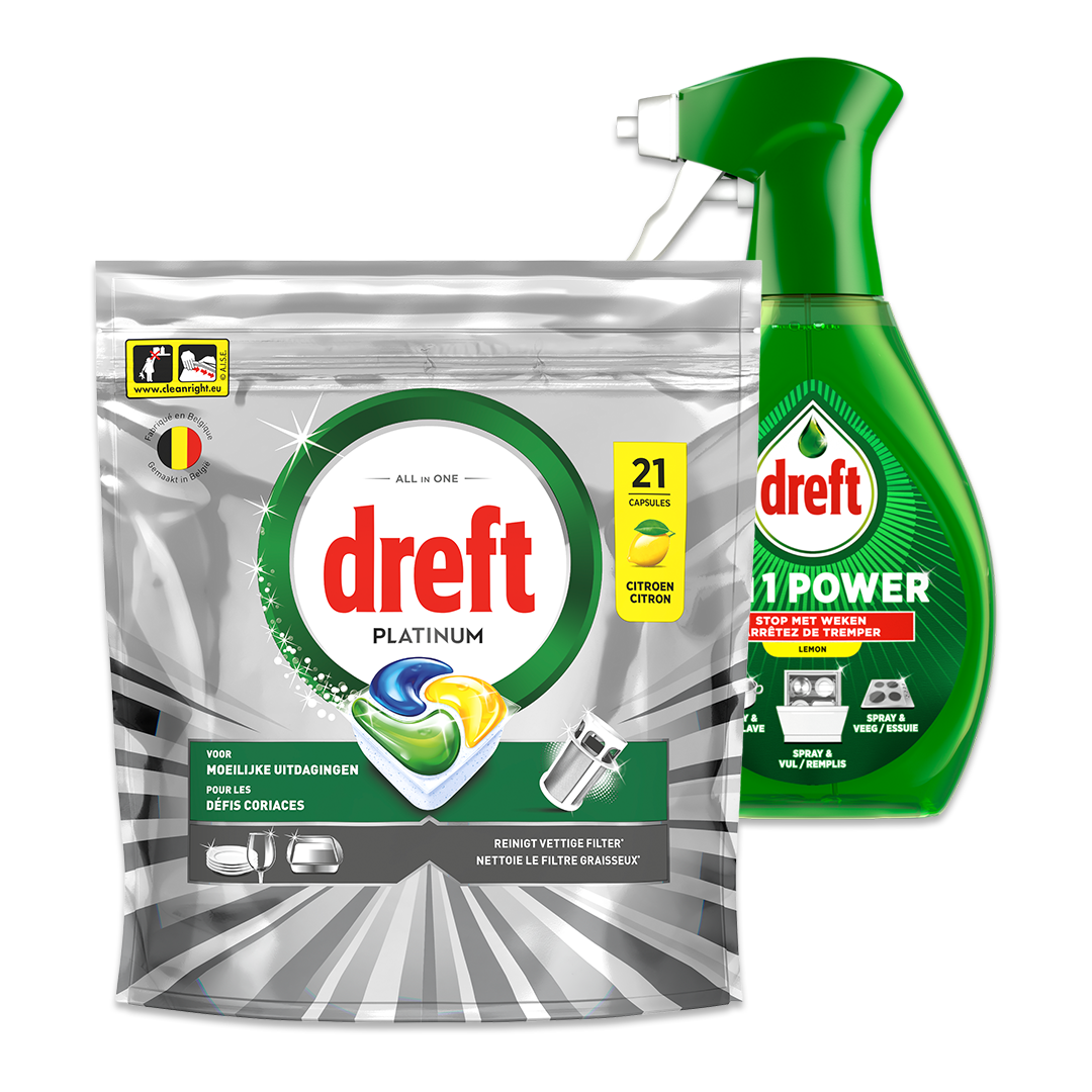 Dreft vaatwastabletten platinum lemon of spray
