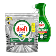 Dreft vaatwastabletten platinum lemon of spray Foto van Dreft vaatwastabletten platinum lemon of spray