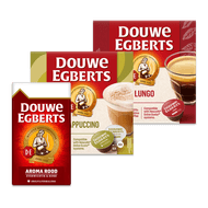 Douwe Egberts koffiecups of Aroma rood snelfilter Foto van Douwe Egberts koffiecups of Aroma rood snelfilter