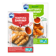 Tempura of Butterfly garnalen Foto van Tempura of Butterfly garnalen