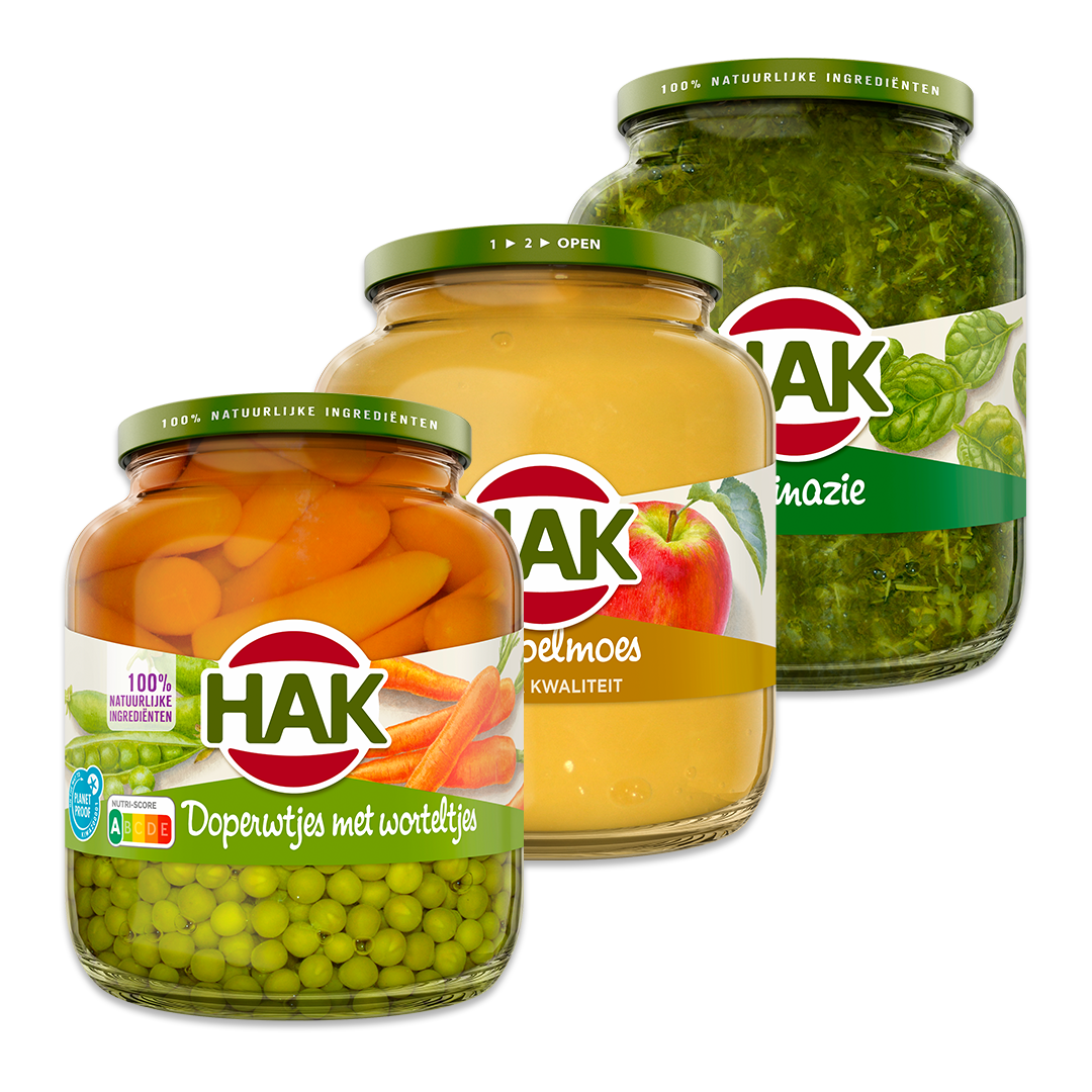 Hak groente of appelmoes