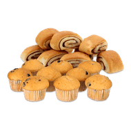 Mini kaneelbuns of muffins Foto van Mini kaneelbuns of muffins