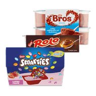 Foto van Bros, Nesquick, Rolo of Smarties desserts