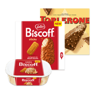 Foto van Daim, Oreo, Toblerone of Biscoff ijs