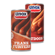 Unox hotdogs of Frankfurters Foto van Unox hotdogs of Frankfurters